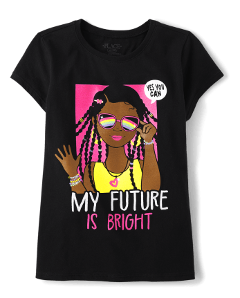 Girls Future Is Bright Graphic Tee