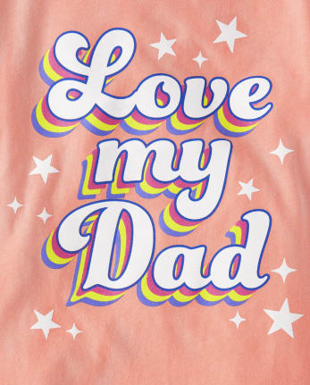 Camiseta con gráfico Las niñas aman a mi papá