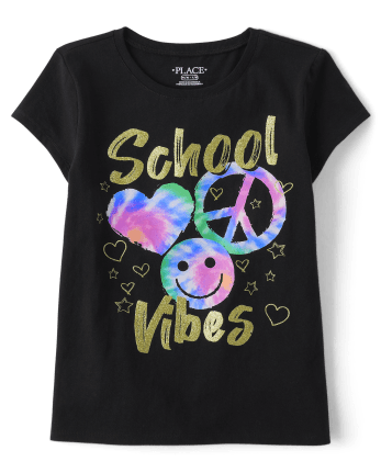 Camiseta con gráfico School Vibes para niñas