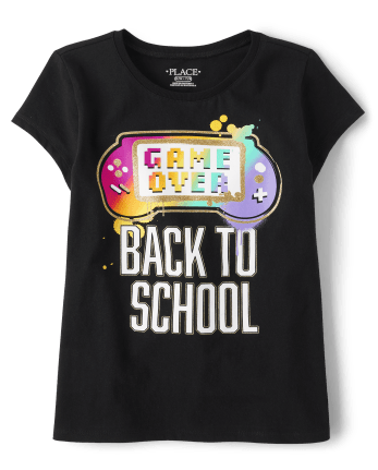 Camisetas estampadas Niña Gamer School