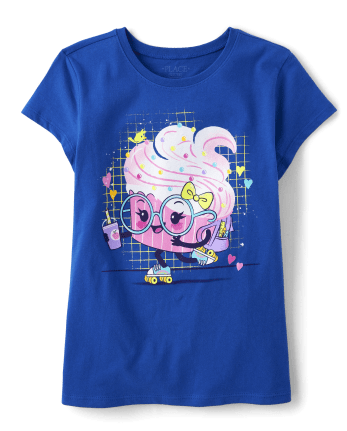 Girls Cupcake Roller Skate Graphic Tee
