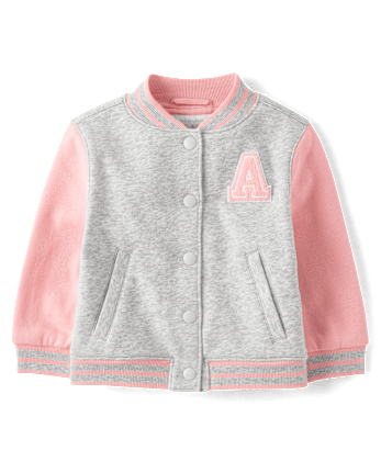 Toddler Girls Varsity Bomber Jacket