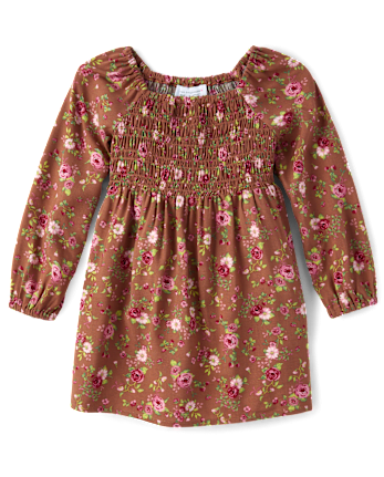 Baby girl long sleeve smocked dress outlet