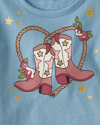 Toddler Girls Cowgirl Flutter Top 4-Pack