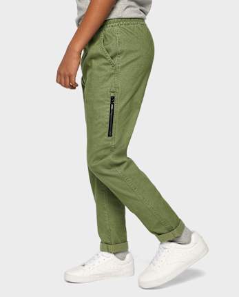 Boys Roll Cuff Pull On Pants