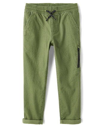 Boys Roll Cuff Pull On Pants