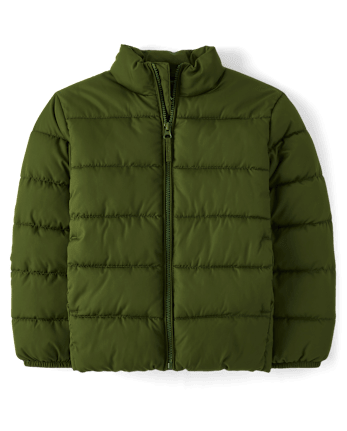 Boys green puffer jacket new arrivals