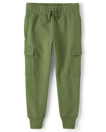 Pantalones jogger tipo cargo de polar para niños