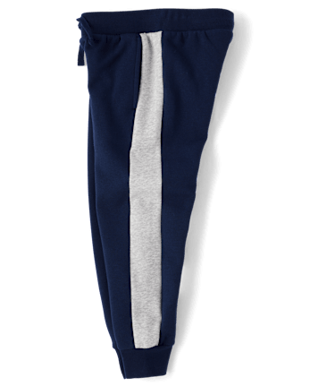 Boys Side Stripe Fleece Jogger Pants