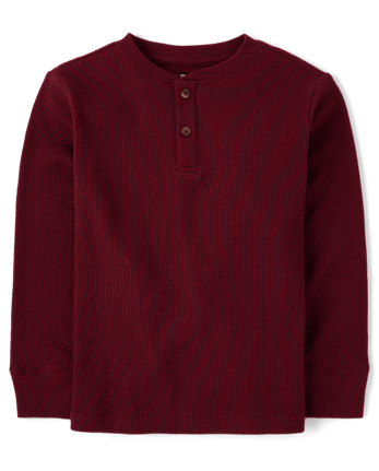 Camiseta térmica Henley para niño