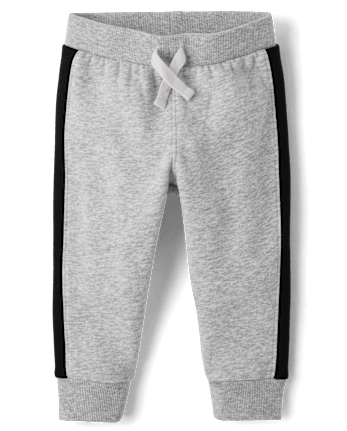 Baby And Toddler Boys Side Stripe Fleece Jogger Pants