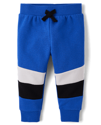Baby And Toddler Boys Colorblock Premium Fleece Jogger Pants