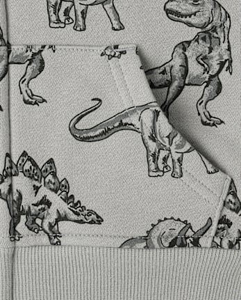 Baby And Toddler Boys Print Premium Fleece Sherpa Lined Zip Up Hoodie