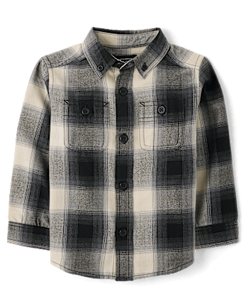 Baby And Toddler Boys Dad And Me Plaid Flannel Button Up Shirt