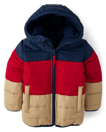 Baby And Toddler Boys Colorblock Puffer Jacket