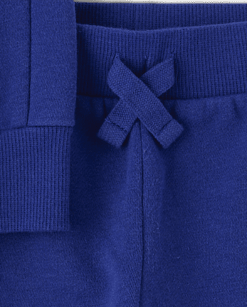 Baby And Toddler Boys Colorblock Premium Fleece 2-Piece Outfit Set