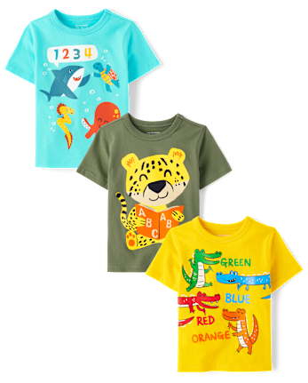 Baby And Toddler Boys Education Graphic Tee 2-Pack