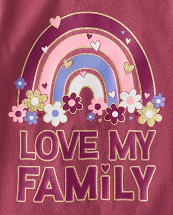 Baby And Toddler Girls Family Graphic Tee 3-Pack