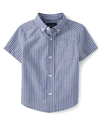 Baby And Niños pequeños Boys Camisa De Popelina De Rayas Con Botones