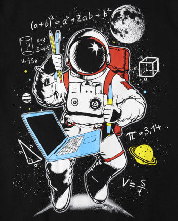 Boys School Astronaut Graphic Tee