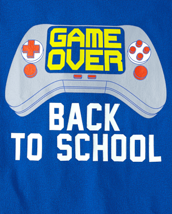 Camisetas estampadas Game Over School para niños