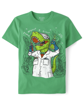 Boys Scientist Dino Graphic Tee