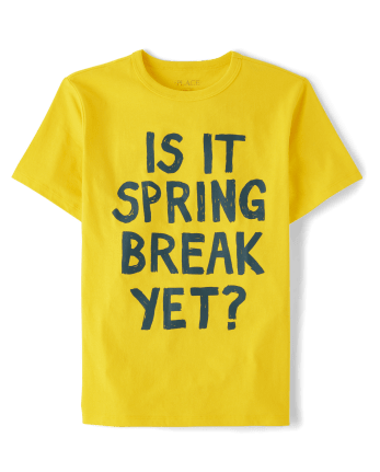 Camiseta estampada de vacaciones de primavera para niños