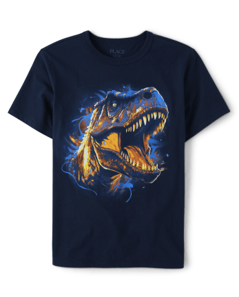 Camiseta con estampado de dinosaurio para niños