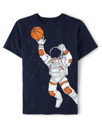 Boys Astronaut Basketball Graphic Tee