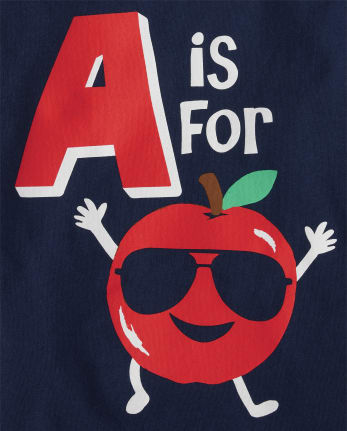 Baby And Toddler Boys A For Apple Graphic Tee