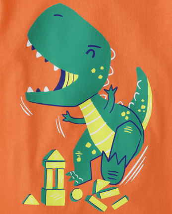 Baby And Toddler Boys Dino Blocks Graphic Tee