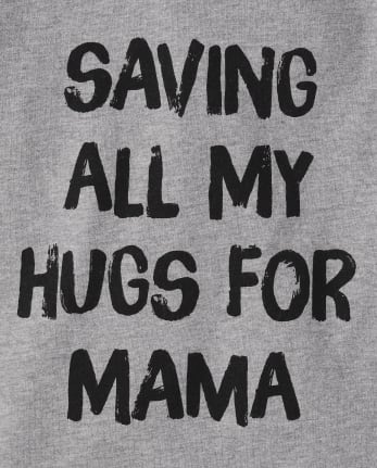 Camiseta con estampado de abrazos para mamá para bebés y niños pequeños