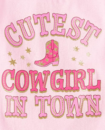 Baby And Toddler Girls Cutest Cowgirl Graphic Tee