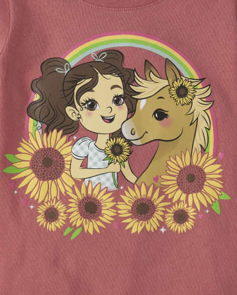 Baby And Toddler Girls Western Girl Graphic Tee