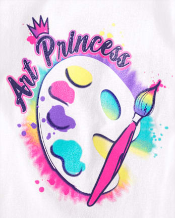 Girls Art Princess Graphic Tee