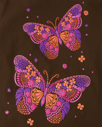 Girls Butterfly Graphic Tee