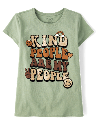 Girls Kind People Graphic Tee