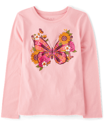 Girls Butterfly Graphic Tee