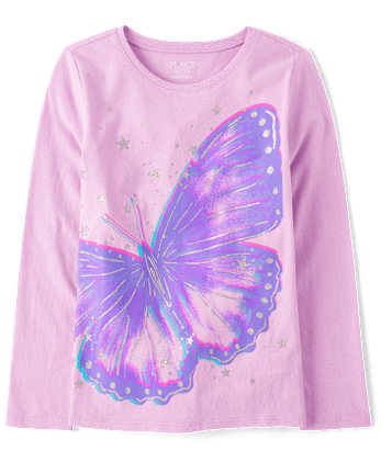 Niña De mariposas Camisetas estampadas