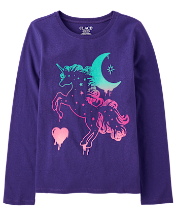 Camisetas estampadas Niña Unicornio