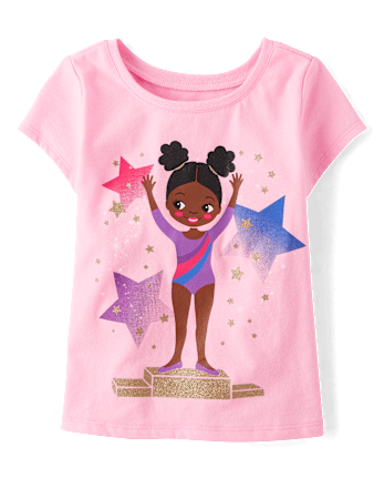 Baby And Toddler Girls Gymnast Graphic Tee