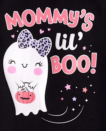 Baby And Toddler Girls Glow Mommy's Boo Graphic Tee