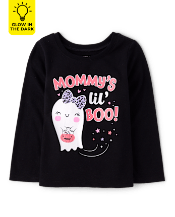 Baby And Toddler Girls Glow Mommy's Boo Graphic Tee