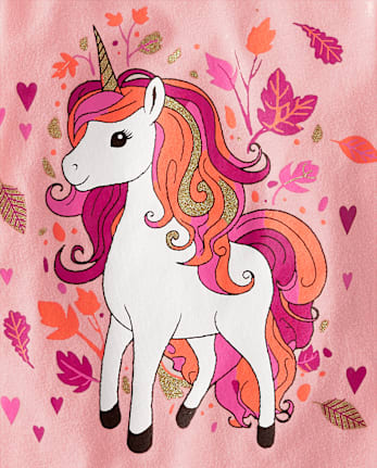 Baby And Niños pequeños Niña Unicornio Camisetas estampadas