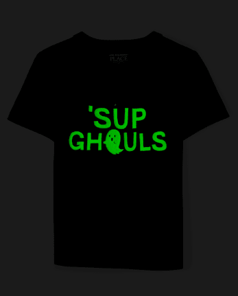 Baby And Toddler Boys Glow 'Sup Ghouls Graphic Tee