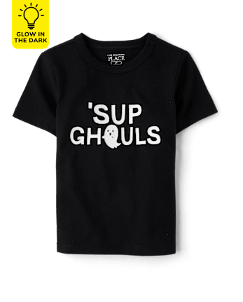 Baby And Toddler Boys Glow 'Sup Ghouls Graphic Tee