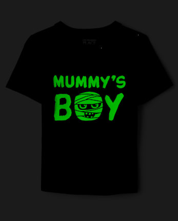 Baby And Toddler Boys Glow Mummy's Boy Graphic Tee