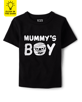 Baby And Toddler Boys Glow Mummy's Boy Graphic Tee