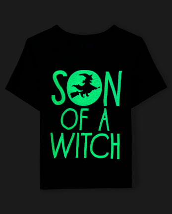 Baby And Toddler Boys Glow Son Of A Witch Graphic Tee