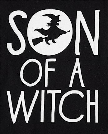 Baby And Toddler Boys Glow Son Of A Witch Graphic Tee